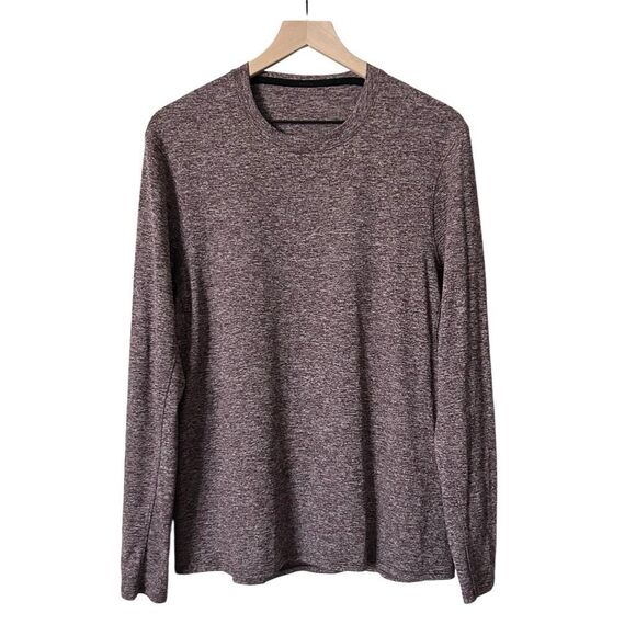 lululemon athletica Other - Lululemon Men’s Long Sleeve Crew Tee Burgundy Space Dye Size Medium